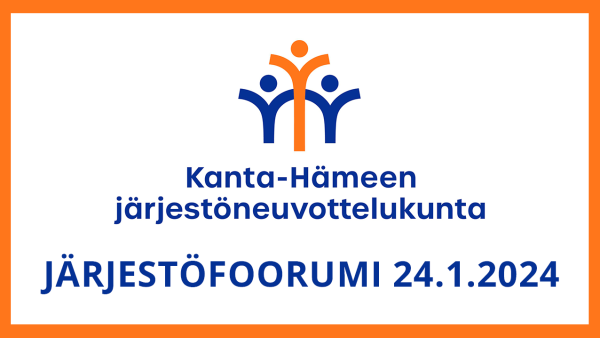 Kanta-Hämeen Järjestöneuvottelukunta, logo ja maininta järjestöfoorumista 24.1.2024